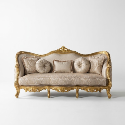 Luxus Couch Klassischer Dreisitzer Sofa Couchen Möbel Einrichtung Stoff Sofa