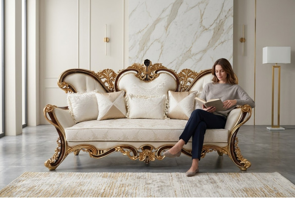 Wohnzimmer Sofa Couch Möbel Klassische Einrichtung 3 Sitzer Couchen