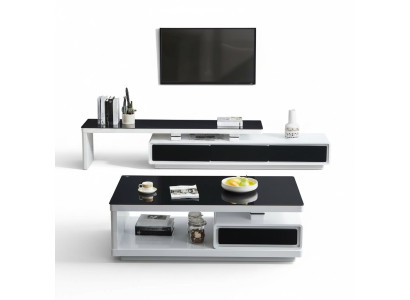Designer Moderní černobílá komoda s TV stojany Luxus