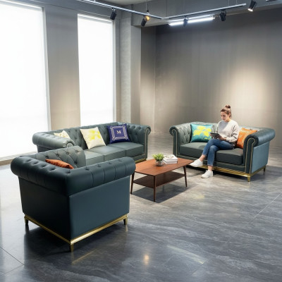 Chesterfield Wohnzimmer Couch Sofa Set Luxus Garnitur 3+2+1 Gruppe Neu