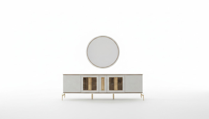 Luxus Anrichte xxl Kommode 240cm Schrank Kommoden Sideboard Big 2tlg