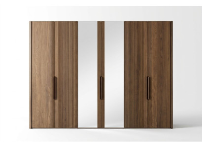 Großer Brauner Kleiderschrank Schlafzimmer Schrank mit Spiegel Schränke