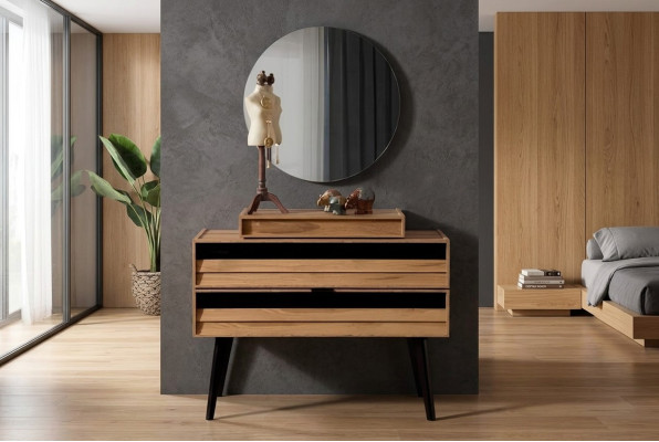 Designer Luxus Echtholz Kommode Braune Aufbewahrungskommode Modern Neu