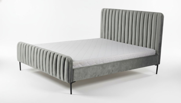 Šedý dvojitý design ložnice elegantního nábytku látky hotelový design