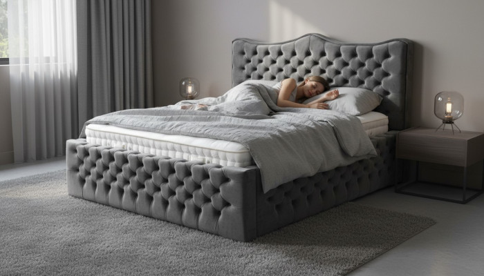 Chesterfield postel Samet postele Manželská postel 160x200 Design hotelové vybavení