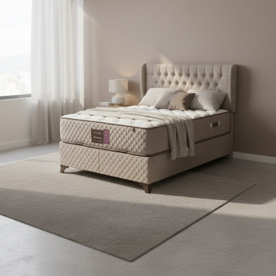 Bett Chesterfield Betten für Schlafzimmer Textil 180x200cm inkls Matratze