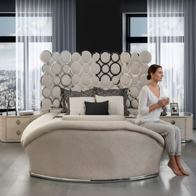 Schlafzimmer Bett 2x Nachttische Luxus Betten Set Komplett Design Möbel