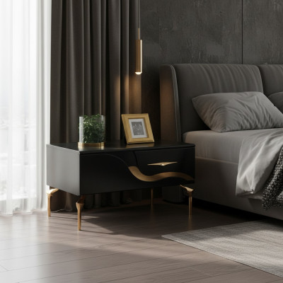 Beistelltisch Noční stolek Noční konzole Design Ložnice Stůl Noční stolky Nový