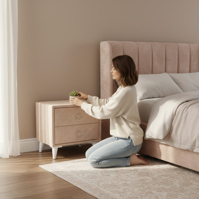 Design Nachttisch Konsole Beistell Tische Schlaf Zimmer Holz Luxus Konsolen Neu