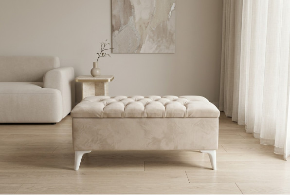 Design taburet Design polstrová nožička Ottomane sedadlo textilní Chaise Lounge
