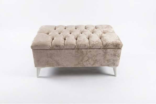 Design taburet Design polstrová nožička Ottomane sedadlo textilní Chaise Lounge