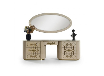 Designer-Set aus Schminktisch und Spiegel für das Schlafzimmer im modernen Stil