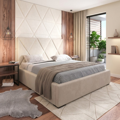 Postel Beige manželská postel Styl Elegatní postel Potah látky Ložnice Moderní Nová