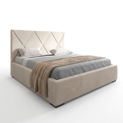 Postel Beige manželská postel Styl Elegatní postel Potah látky Ložnice Moderní Nová