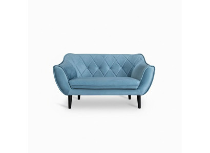 Komfortables, weiches 2-Sitzer-Sofa in luxuriöser Polsterung in zartblauer Farbe