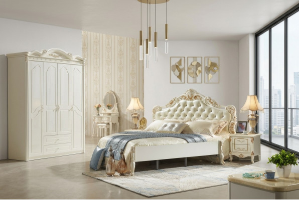 Kleiderschrank Weiß Schrank Holz Schlafzimmer Design Klassische Möbel