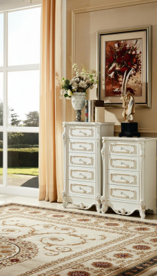 Ložnice Set Bílý Design Elegantní 2x Komoda Klasický Nábytek Luxus 2 kusy.