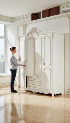 Kleiderschrank Weiß Elegantes Schlafzimmer Design Klassische Möbel Luxus