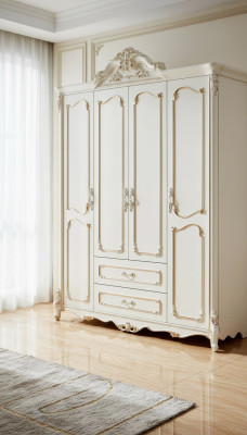 Kleiderschrank Weiß Elegantes Schlafzimmer Design Klassische Möbel Luxus