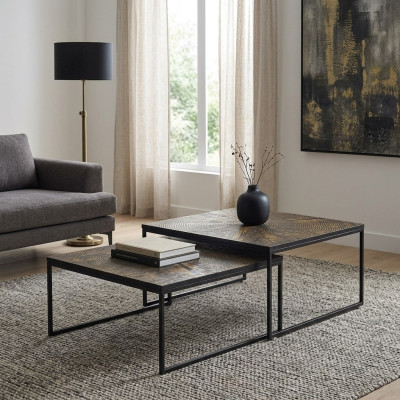 Couchtisch Luxus Beistelltisch Möbel Holz Modern Wohnzimmer Design