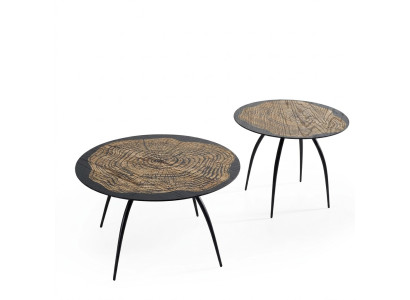 Luxus design černé stolky do obývacího pokoje s kulatými stoly.