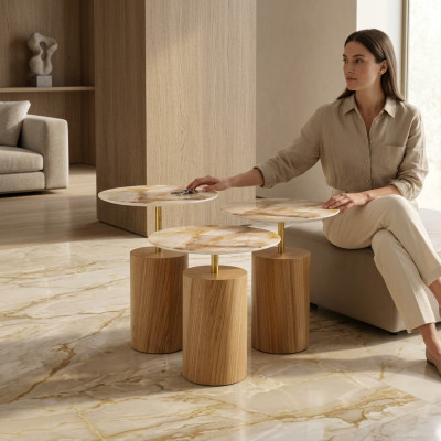 Couchtische Kaffeetische Beistelltische Designer Wohnzimmertisch 3 tlg.