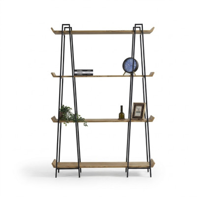 Stilvolles und funktionelles Bücherregal aus Holz für das Wohnzimmer