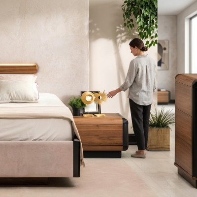 Der ideale Nachttisch schafft Komfort und Praktikabilität in Ihrem Schlafzimmer