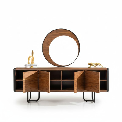 Luxus Sideboard Spiegel Holz Konsole Gruppe Schubladen Kommoden Konsolen