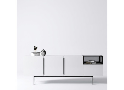 Sideboard Italienischer Stil Möbel Holz Spiegel Set 2 tlg. Wohnzimmer Schränke Obývací pokoj , Skříňky , Dřevo , Zrcadlo , Italský styl , Set 2 kusy