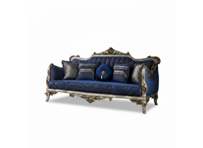 Exquisites klassisches Sofa für das Wohnzimmer mit goldenen Mustern