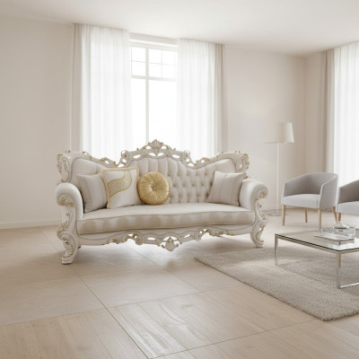 Design Polster Sitz Couch 3 Sitzer Sofa Chesterfield Sofas Textil Stoff