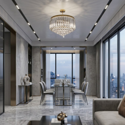 Kronleuchter Decken Modern Beleuchtung Crystal Neu Luxus Wohnzimmer