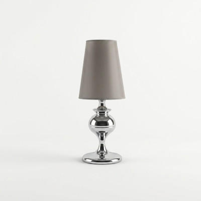 Tischlampe Leselampe Leuchte NachttischlampeGrau Metall Wohnzimmer