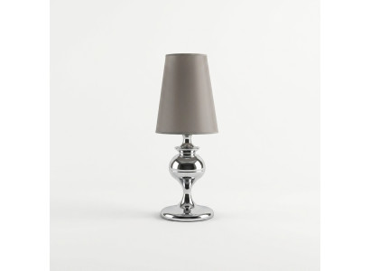 Tischlampe Leselampe Leuchte NachttischlampeGrau Metall Wohnzimmer