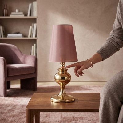 Tischleuchten Luxus Design Moderne Stand Leuchte neu rot Wohnzimmer