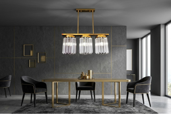 Modern Groß Crystal Gold Kronleuchter Decke Hängelicht für Wohnzimmer