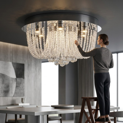 Kronleuchter Crystal Deckenleuchte neu Lüster Pendelleuchte Wohnzimmer