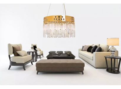 Nádherný lustr BrassCrystal nový lustr obývací pokoj Luxus zlato