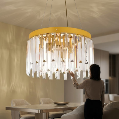 Lustr Luxus Stropní lampa antik Eiche Kristall Leuchten Lampen Jugendstil.
