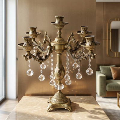 Tischlampe Crystal Luxus Nachttischlampe Wohnzimmer neu gold Modern