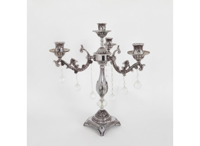 Stolní lampa Noční stolní lampa Svítidlo Luxusní stolní lampa Obývací pokoj stříbrná