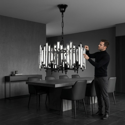 Designer Lampen Silber Kronleuchter Lampe Moderne Leuchte Runde Leuchten