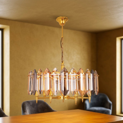 Lustre Zlatá Stropní lampa Lampa Svítidlo Zlatý Nástěnný lustr 60x75cm.