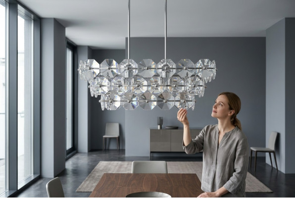 Kronleuchter Deckenlampe Lampe Beleuchtung Wohnzimmer Silberne Lampen