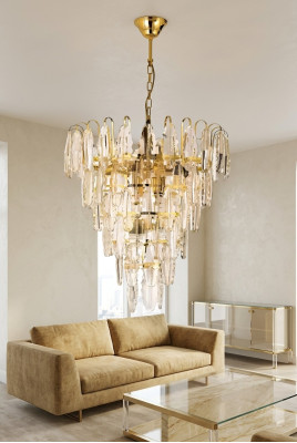Kronleuchter Leuchte Lampe Hängelampe Wohnzimmer neu Modern gold