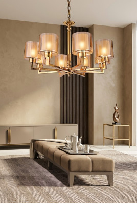 Lustr Moderne Stropní lampa krásná lampa Zlatá nová Luxus