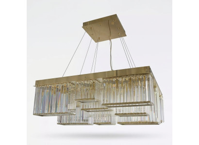 Kronleuchter Goldfarben Wunderschöner Decken Kristall Lampe Wohnzimmer Luxus