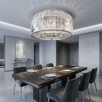 Kronleuchter Modern Designer 16 Licht Anhänger Chrome Wohnzimmer Kristall