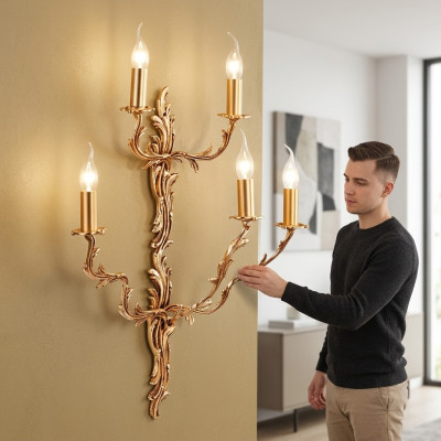 Nástěnná lampa, lustry lampy obývací pokoj ložnice Luxus zlato